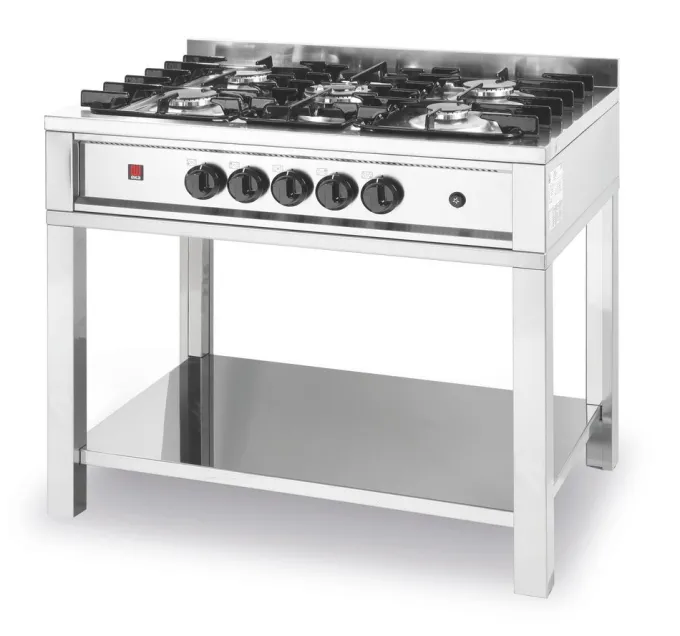 Table de cuisson à gaz - 5 feux Kitchen Line 143kW - Hendi