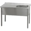 Table de lavage 180x60x90 - 1x évier 50x40x30 égouttoir gauche MSJOL 6018 - Redfox