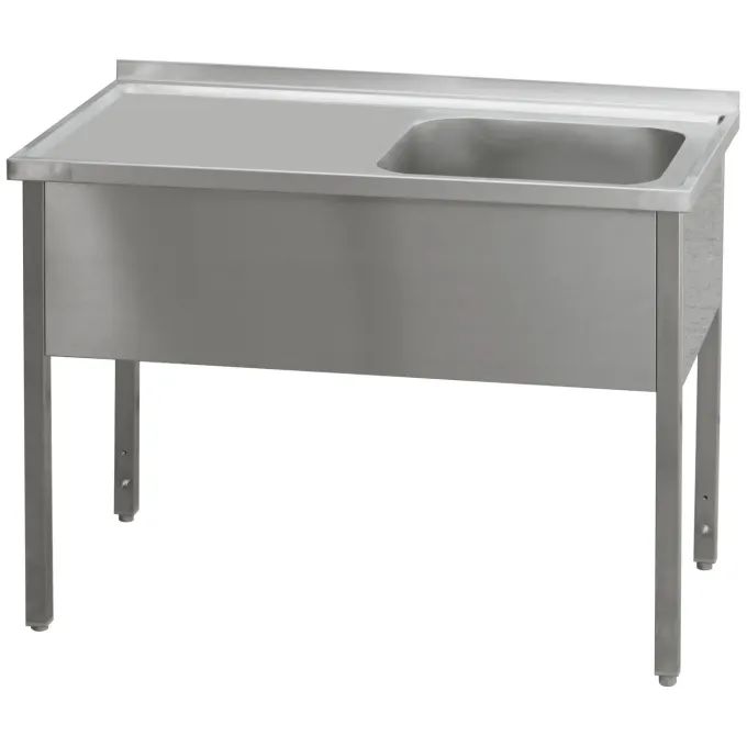 Table de lavage 180x60x90 - 1x évier 50x40x30 égouttoir gauche MSJOL 6018 - Redfox
