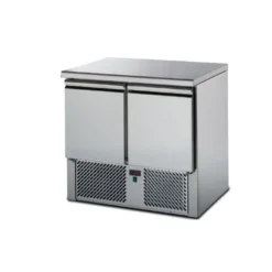 TABLE DE PREPARATION - POSITIVE - DESSUS INOX - 2 PORTES - Isotech