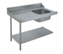 Table de Prélavage Lave-Vaisselle à Capot - Accrochage à Gauche - L 1200 mm - Elettrobar