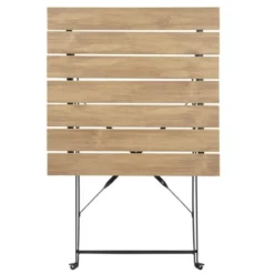Table de Terrasse Carrée Effet Bois - Bolero