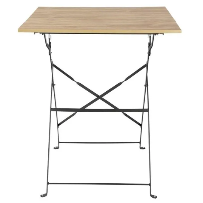 Table de Terrasse Carrée Effet Bois - Bolero