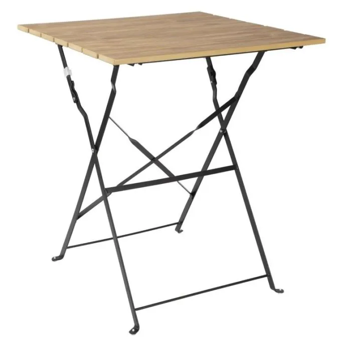 Table de Terrasse Carrée Effet Bois - Bolero