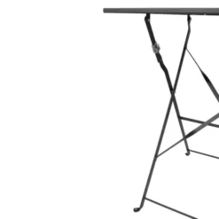 Table de Terrasse Noire en Acier Carrée 600 mm - Bolero