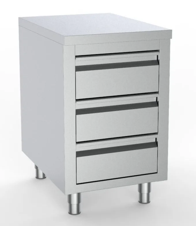 Table de Travail Inox avec 3 Tiroirs - Gamme 700 - Combisteel