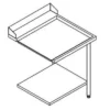 Table Entrée et Sortie en Angle Lave-Vaisselle à Capot Paniers 600 x 500 - Accrochage Droite - L 700 mm - Elettrobar