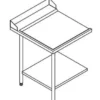 Table Entrée et Sortie en Angle Lave-Vaisselle à Capot Paniers 600 x 500 - Accrochage Gauche - L 700 mm - Elettrobar