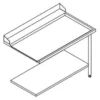 Table Entrée et Sortie en Angle Lave-Vaisselle à Capot Paniers 600 x 500 - Accrochage Droite - L 1200 mm - Elettrobar