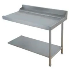 Table Entrée et Sortie en Angle Lave-Vaisselle à Capot Paniers 600 x 500 - Accrochage Droite - L 1200 mm - Elettrobar