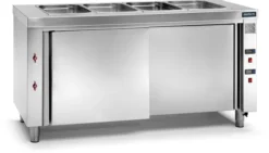 Table Inox Bain-Marie - 3 Bacs GN 1/1 - Gamme 700 - Réserve Chaude - Distform