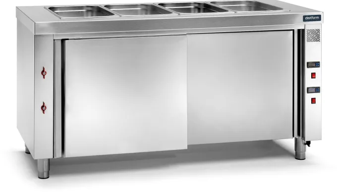 Table Inox Bain-Marie - 4 Bacs GN 1/1 - Gamme 700 - Réserve Chaude - Distform