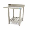 Table Lave-Vaisselle - 120 x 75 cm - Droite - avec Dosseret + Étagère - Maxima