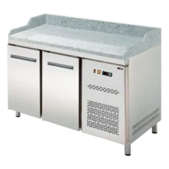 Table électrique refrigérée à froid positif, GN 1/1, pizza, 2 portes sans vitrine RTP 2D - Redfox
