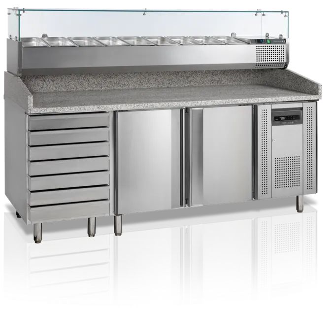 Table à Pizza avec Module pour Garniture PT1310 + VK38-200 - TEFCOLD