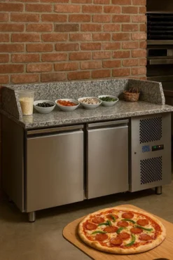 Table à Pizza 2 Portes - Dessus Granit - 210 L - Sofraca - TPZ2