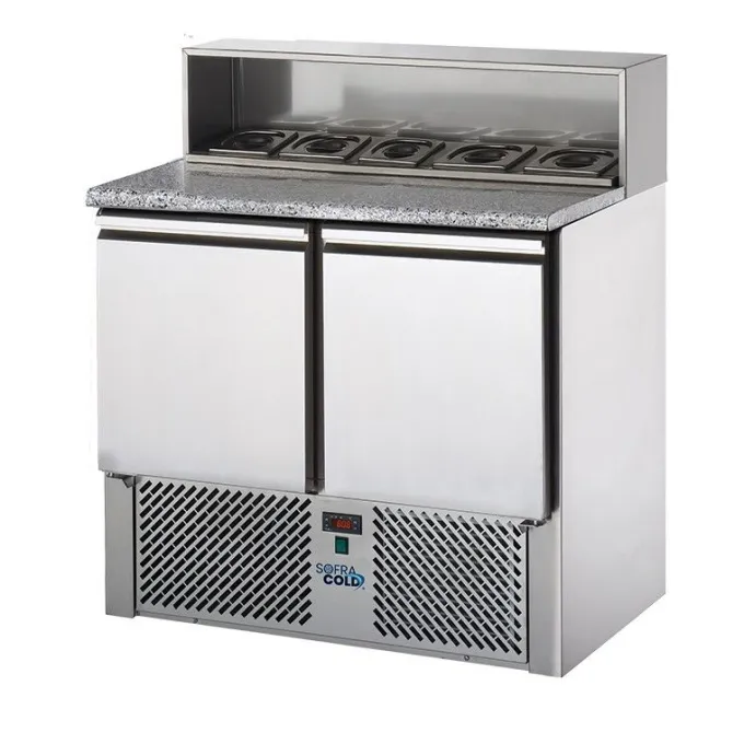Table à Pizza 2 Portes - Dessus Granit - 210 L - Sofraca - TPZM2