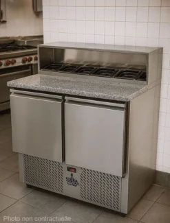 Table à Pizza 2 Portes - Dessus Granit - 210 L - Sofraca - TPZM2