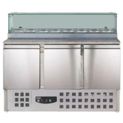 Table Pizza Réfrigérée 3 portes pour 3 bacs GN 1/1 - Combisteel