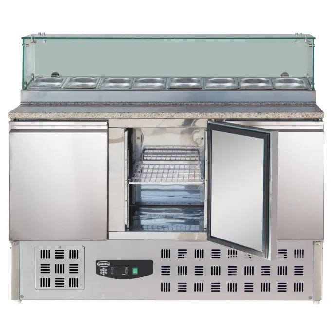 Table Pizza Réfrigérée 3 portes pour 3 bacs GN 1/1 - Combisteel