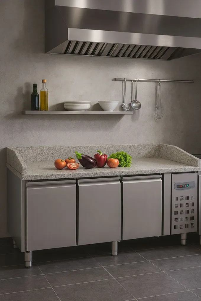 Table Pizza Réfrigérée 3 portes Profondeur 800 - Combisteel