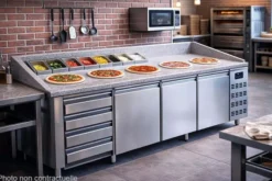 Table Pizza Réfrigérée 2 portes 5 tiroirs Série 800 - Combisteel