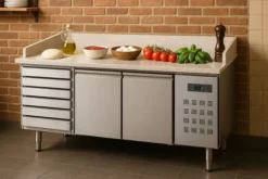 Table Pizza Réfrigérée 2 portes 7 tiroirs série 800 - Combisteel