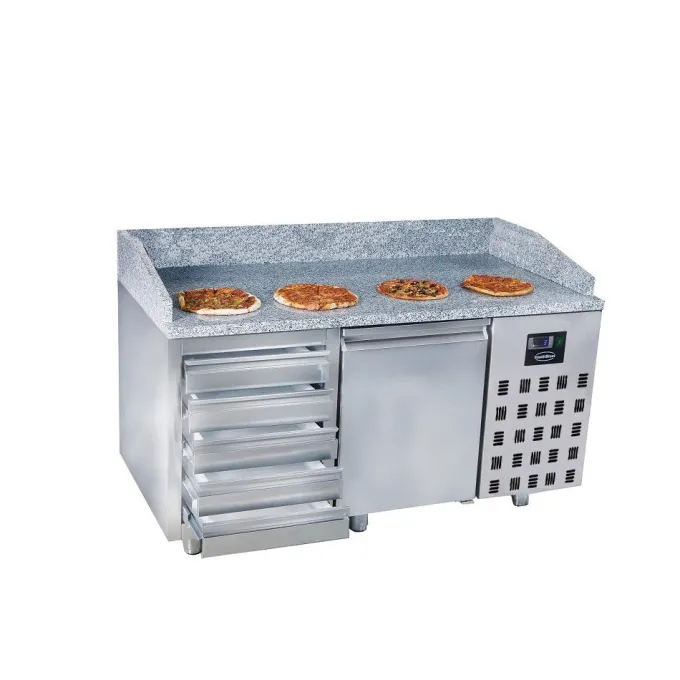 Table Pizza Réfrigérée 1 porte 5 tiroirs - Combisteel