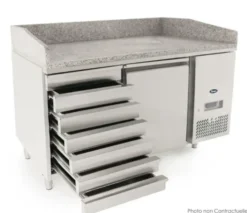 Table Pizza Réfrigérée Tropicalisée - 1 porte 7 tiroirs à pâtons - Atosa