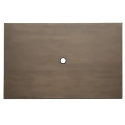 Table Plateau Aluminium Effet Bois Noir - Bolero