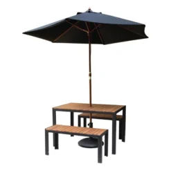 Table Rectangulaire - Acier & Acacia - 1200 mm - Bolero