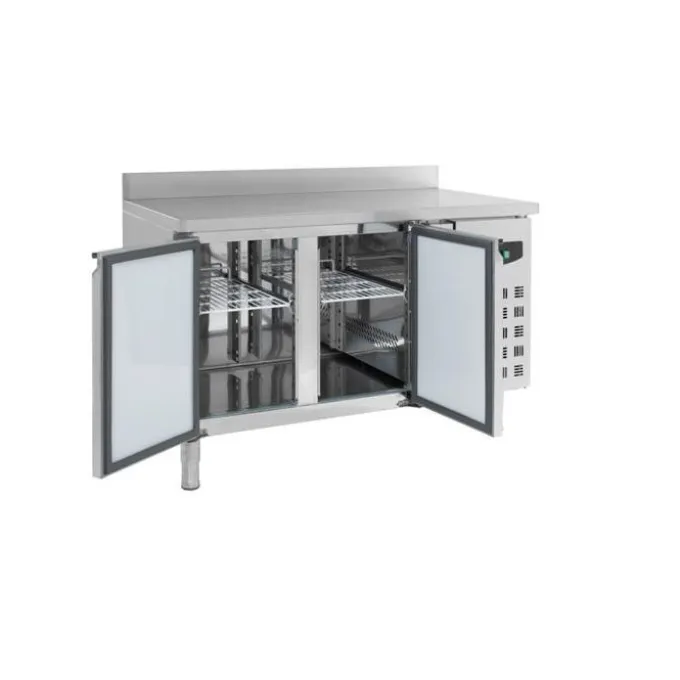 Table réfrigérée positive 700 - Avec dosseret 2 portes - Combisteel