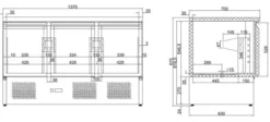 Table réfrigérée positive compacte 400 l - 3 portes - Combisteel