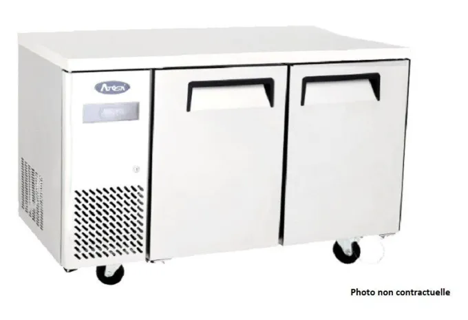Table Réfrigérée Positive Compacte 2 Portes avec Dosseret - 270 à 370 L - Atosa