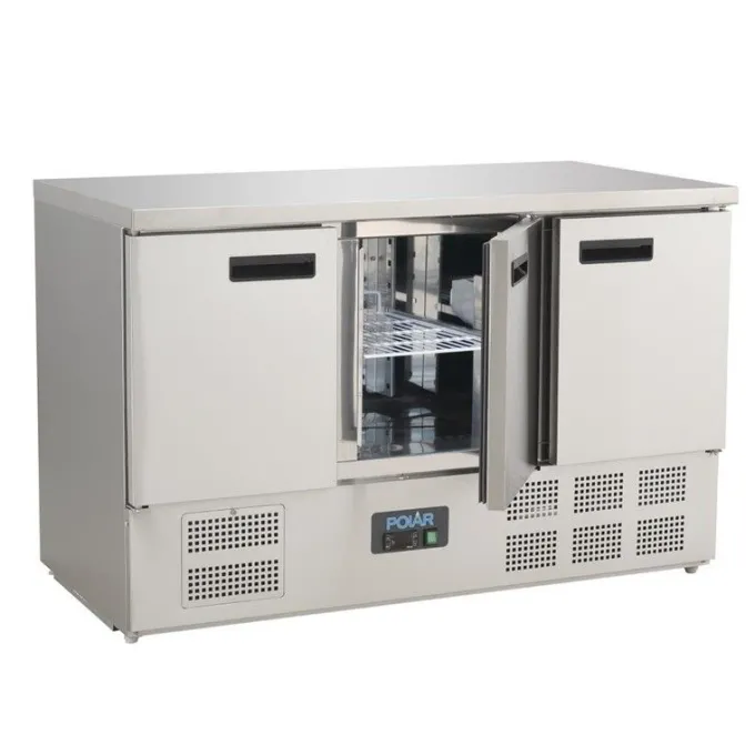 Table Réfrigérée Positive Inox 3 Portes Série G - 368 L - Polar