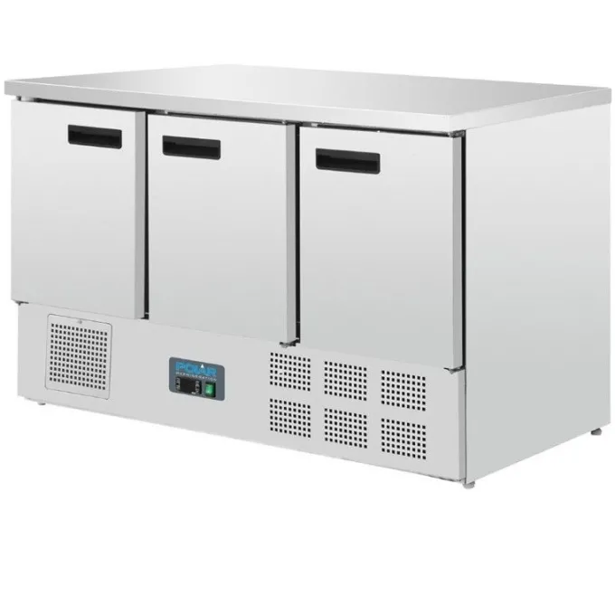 Table Réfrigérée Positive Inox 3 Portes Série G - 368 L - Polar