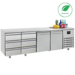 Table Réfrigérée Positive 2 Portes 6 Tiroirs Gamme 700 - Energy Line - Combisteel