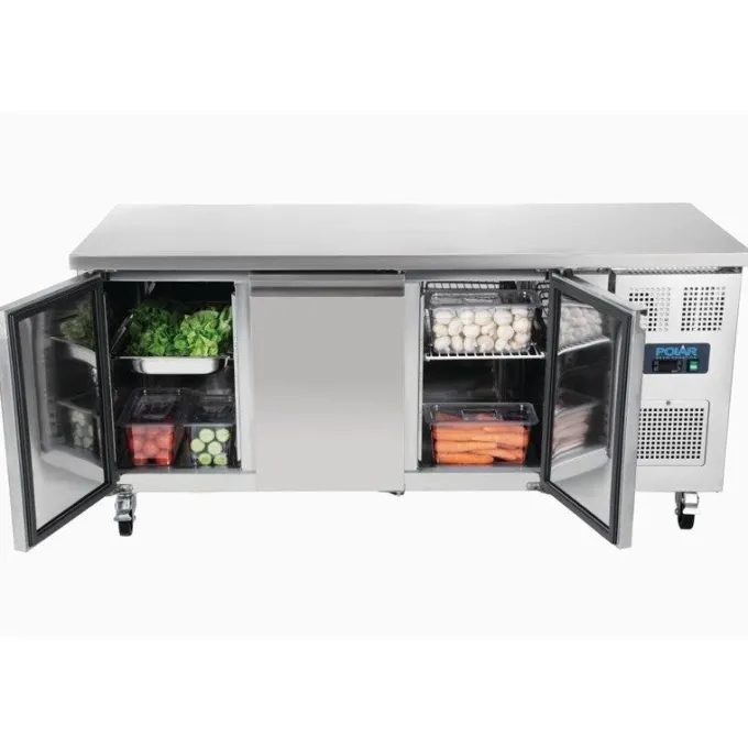 Table Réfrigérée Positive 3 Portes Série U 417 Litres - Polar