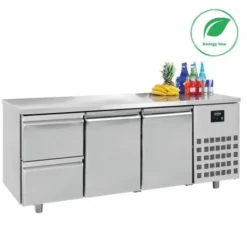 Table Réfrigérée Positive 2 Portes 2 Tiroirs Gamme 700 - Energy Line - Combisteel
