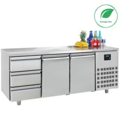 Table Réfrigérée Positive 2 Portes 3 Tiroirs Gamme 700 - Energy Line - Combisteel