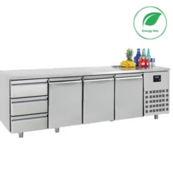 Table Réfrigérée Positive 3 Portes 3 Tiroirs Gamme 700 - Energy Line - Combisteel