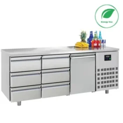 Table Réfrigérée Positive 1 Porte 6 Tiroirs Gamme 700 - Energy Line - Combisteel