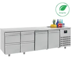 Table Réfrigérée Positive 2 Portes 4 Tiroirs Gamme 700 - Energy Line - Combisteel