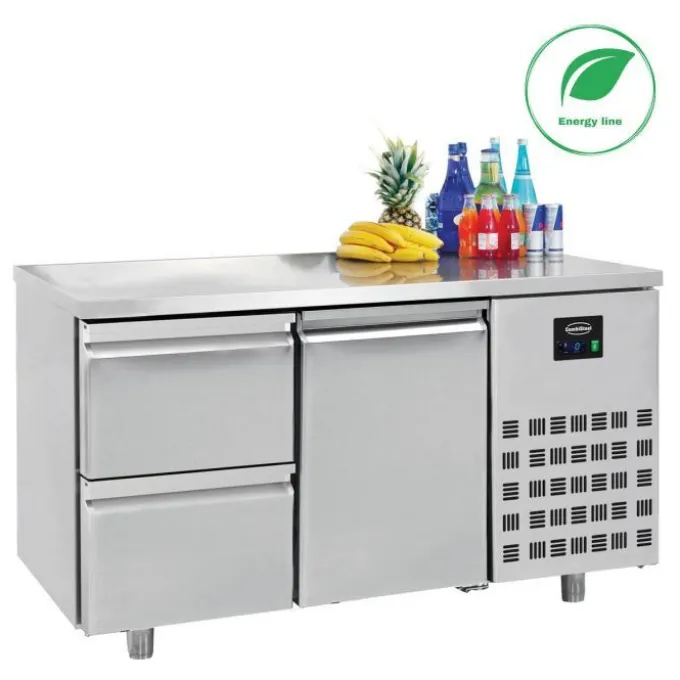 Table Réfrigérée Positive 1 Porte 2 Tiroirs Gamme 700 - Energy Line - Combisteel