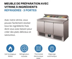 Table Réfrigérée Saladette Inox +2/+8°C - L2G - PS300