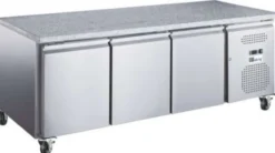 Table réfrigérées Série star 600x400 • 2 - 3 portes Plans de travail granit Évaporateur traité