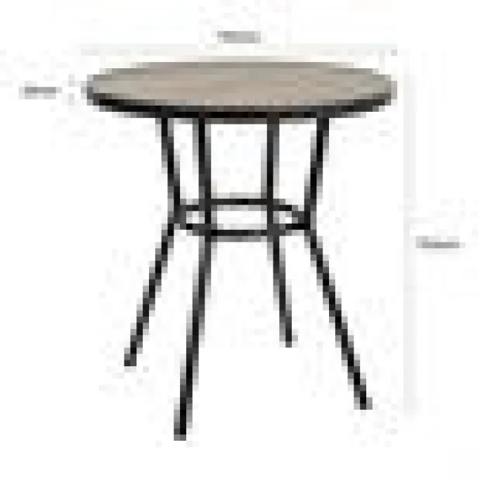 Table Ronde D'Extérieur Noire - Ø 700mm - Bolero