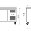 Tables réfrigérée - Série star 600x400 • 2 - 3 portes Plans de travail inox Évaporateur traité