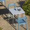 Table Terrasse MARSELLA 70x70 cm Sable avec Pied Blanc - Resol
