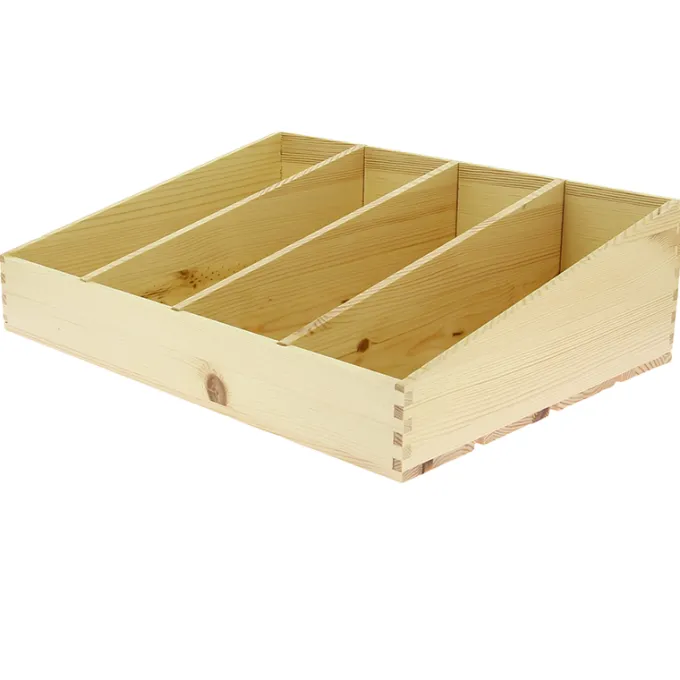 Tablette Bois Inclinée 3 Séparation 40X30cm Lot de 6 - Prolinea